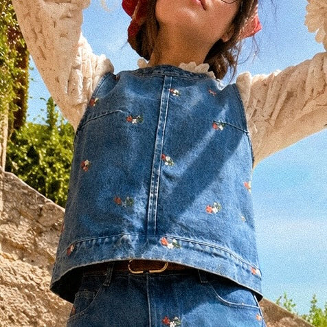 The Marguerite Denim Top