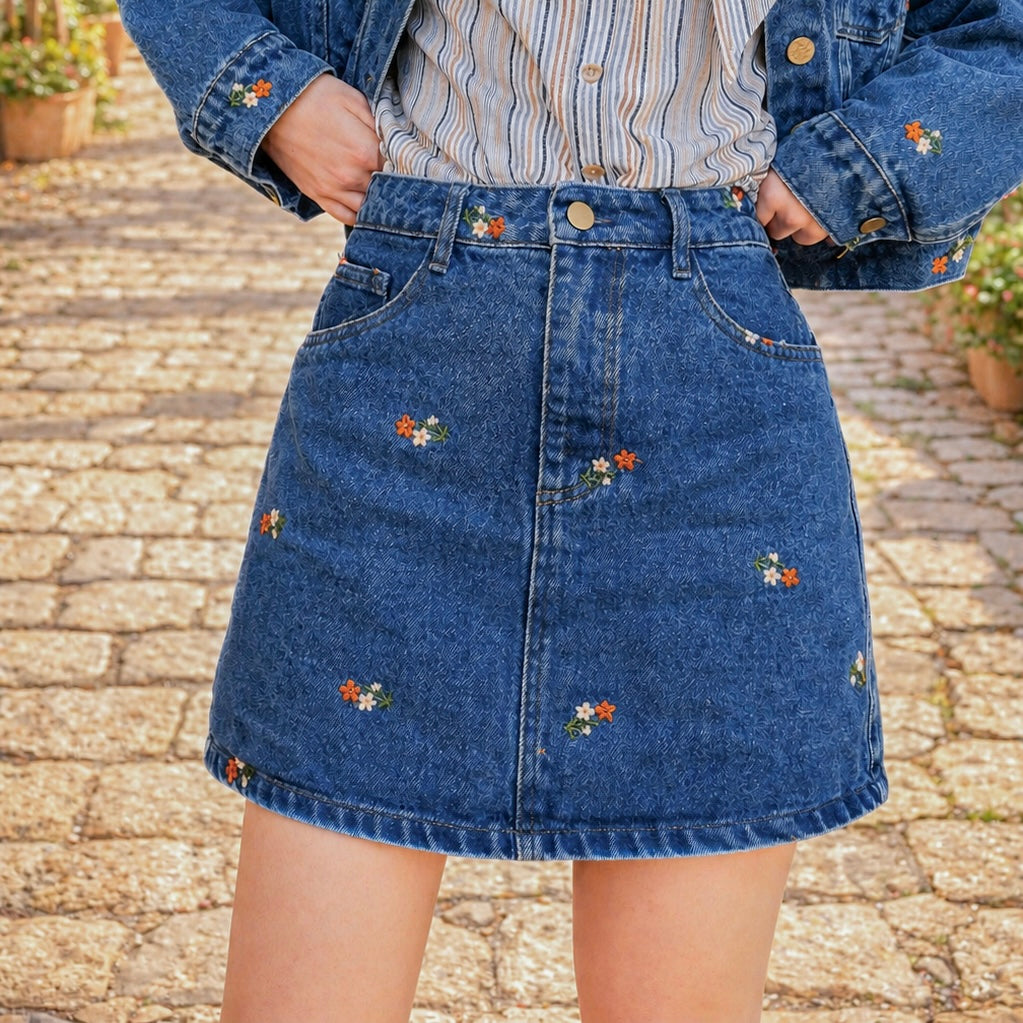 The Marguerite Denim Skirt