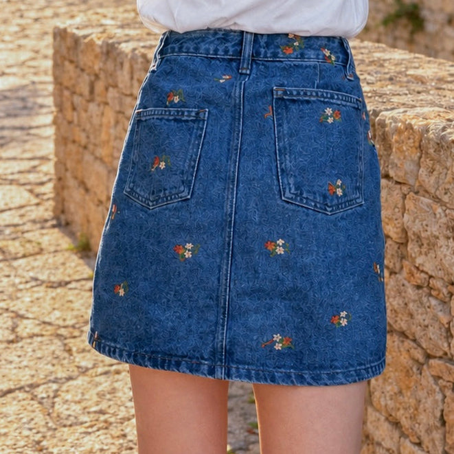 The Marguerite Denim Skirt